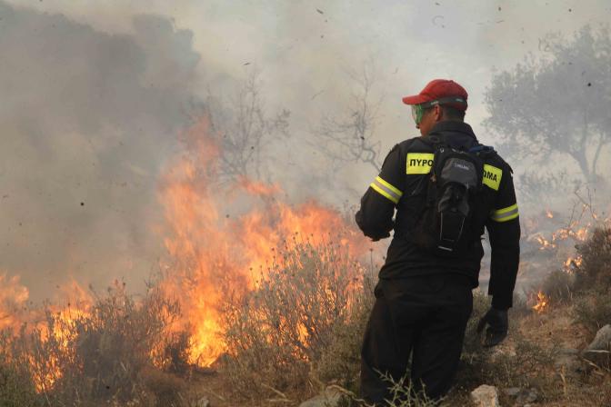 Griechenland: Waldbrände auf der Insel Samos und der Chalkidiki