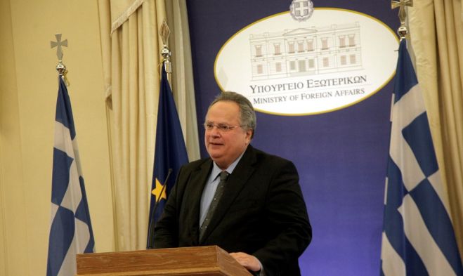 Unser Foto (© Eurokinissi) zeigt den griechischen Außenminister Nikos Kotzias.