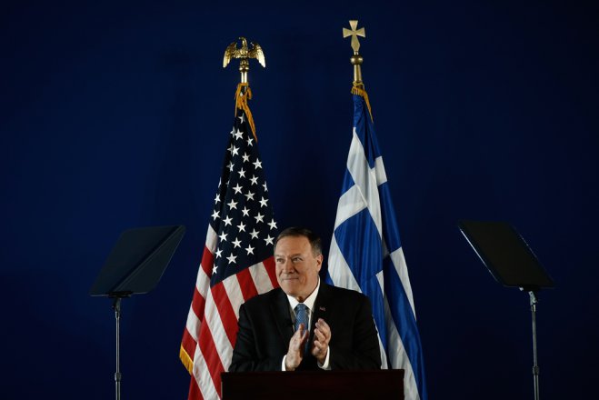 Unser Archivfoto (© Eurokinissi) zeigt den US-Außenminister Mike Pompeo.