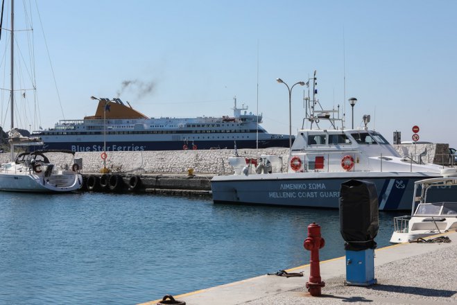 Unser Foto (© Eurokinissi) entstand am Donnerstag (12.3.) am Hafen von Limnos.