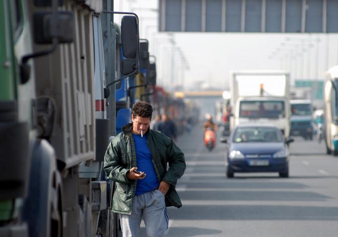 Streik der LKW-Besitzer der national operierenden Transportunternehmen