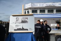 Unser Archivfoto (© Euroksinissi) zeigt Pläne der Fregatte Kimon, die sich noch in einer französischen Werft befindet.