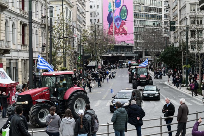 Unser Archivfoto (© Eurokinissi) entstand während eines Protestes der Landwirte in Athen.