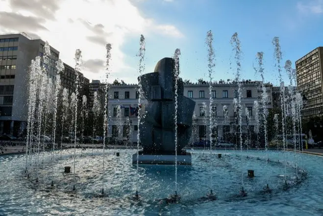 Foto (© Eurokinissi): Der Kotzias Platz im Athener Zentrum.