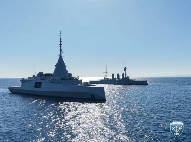 Unser Archivfoto (© Eurokinissi) zeigt die Fregatte „Kimon“, die nach Zypern entstand wurde.