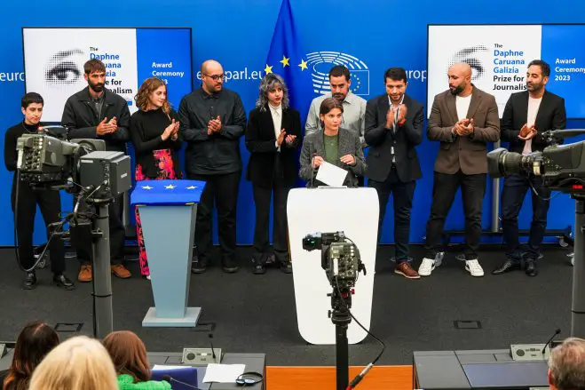 Unser Foto (© Europäisches Parlament) zeigt die Preisträger in Straßburg. 