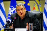 Unser Foto (© Eurokinissi) zeigt den Vorsitzenden der griechischen Koalitionspartei ANEL und Verteidigungsminister Panos Kammenos.