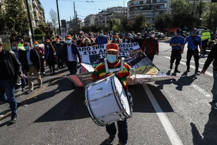 Unser Archivfoto (© Eurokinissi) entstand während einer Demonstration in Athen. 