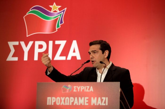 Unser Foto (© Eurokinissi) zeigt Ministerpräsident Alexis Tsipras während der Sitzung des SYRIZA-Zentralkomitees.
