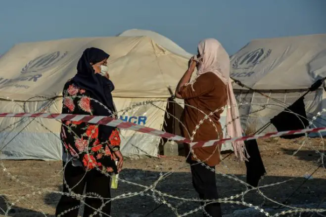 Unser Foto (© Eurokinissi) entstand im Flüchtlingslager Kara Tepe.