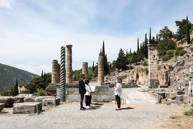 Unser Archivfoto (© Eurokinissi) entstand in der archäologischen Stätte von Delphi.