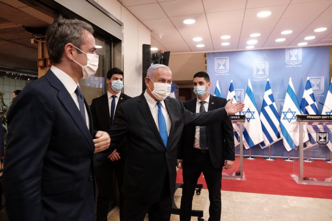 Unser Foto (© Pressebüro des Ministerpräsidenten / Dimitris Papamitsos) entstand am Montag (8.2.) in Jerusalem.