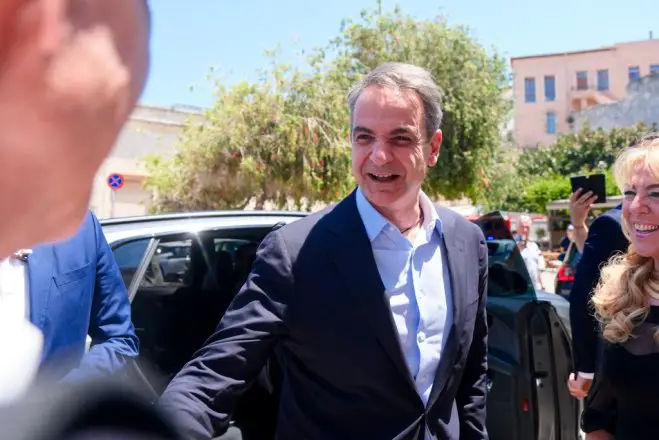 Unser Archivfoto (© Eurokinissi) zeigt Premierminister Kyriakos Mitsotakis in Chania auf Kreta.