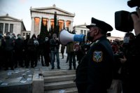 Unser Foto (© Eurokinissi) entstand am Mittwoch in Athen.