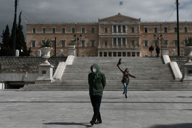 Unser Foto (© Eurokinissi) entstand vor dem Parlament in Athen.