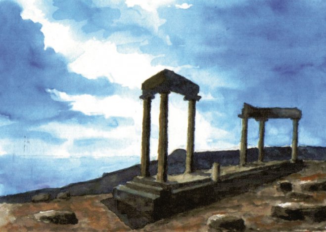 Lindos auf Rhodos: auf der Akropolis