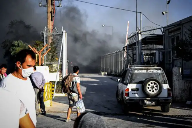 Unser Archivfoto (© Eurokinissi) entstand im September 2019 in Moria auf der Insel Lesbos.