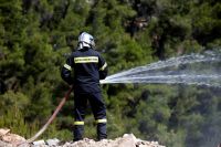 Regen und Hagel löschen großen Waldbrand in der Nähe der griechischen Hauptstadt 