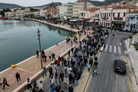 Unser Foto (© Eurokinissi) entstand am 16. April auf der Insel Lesbos.