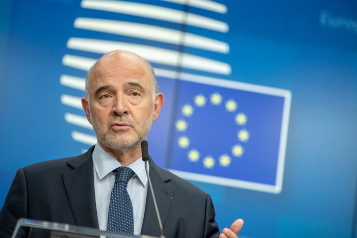 Unser Archivfoto (© Eurokinissi) zeigt den Wirtschafts- und Währungskommissar der EU-Kommission Pierre Moscovici.