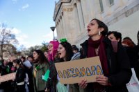 Frauen demonstrieren in Athen am Internationalen Frauentag. (Foto: ek/Archiv)