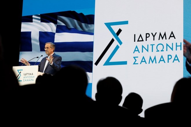 Unser Foto (© Eurokinissi) zeigt den früheren Regierungschef Antonis Samaras.