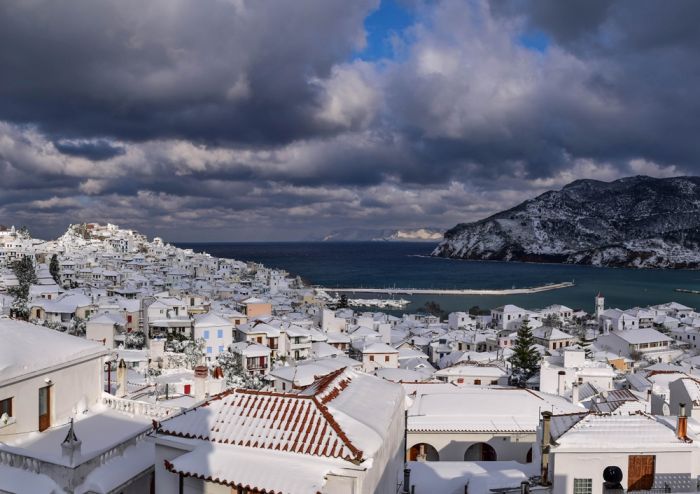 Schneechaos in Griechenland: Notstand auf drei Inseln erklärt