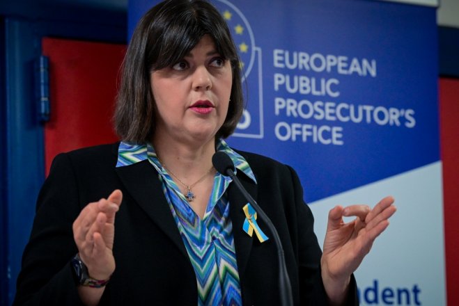 Unser Archivfoto (© Eurokinissi) zeigt die Leiterin der Europäische Staatsanwaltschaft, Laura Kövesi.