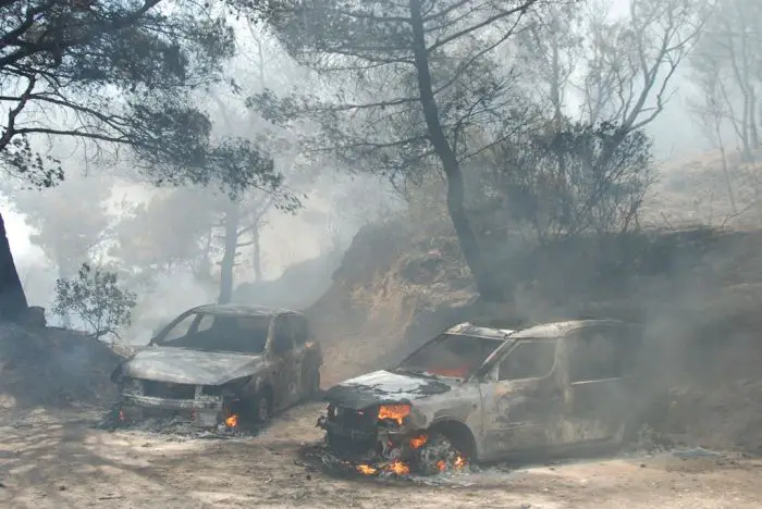 Großer Waldbrand auf der Insel Korfu