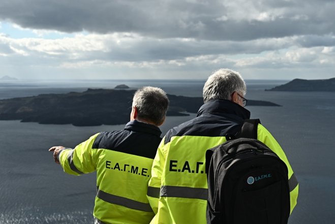 Unser Archivfoto (© Eurokinissi) entstand auf Santorini.