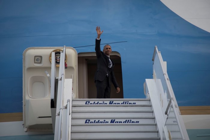 Unsere Archivfotos (© Eurokinissi) entstanden 2016 während eines offiziellen Besuchs des ehemaligen US-Präsidenten Barack Obama in Athen.