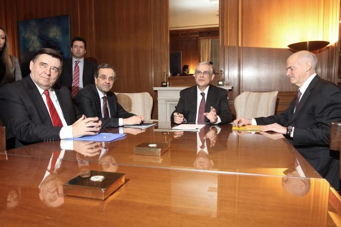 Griechenlands Übergangsregierung einigt sich auf Minimal-Konsens