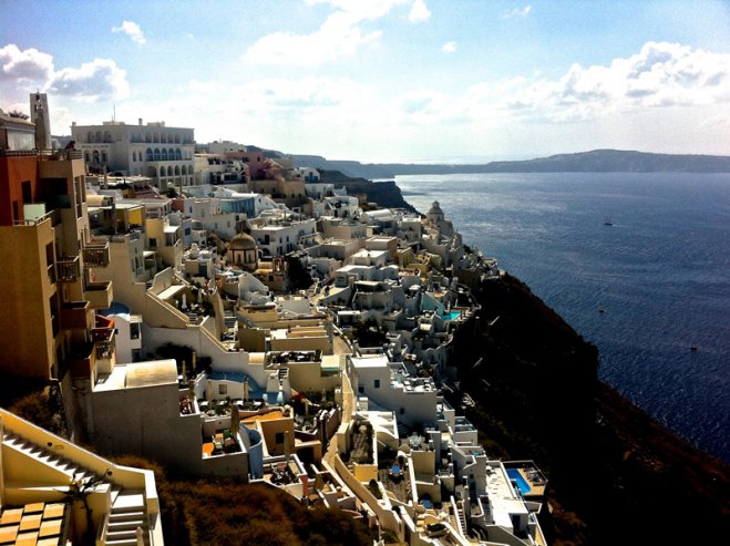Unser Foto (© Griechenland Zeitung/ Mara Gassel) entstand auf Santorini.
