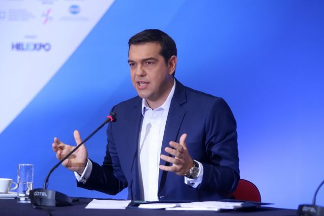 Unser Archivfoto (© Eurokinissi) zeigt Ministerpräsident Alexis Tsipras während der Pressekonferenz anlässlich der Thessaloniki Messe am 11. September 2016.