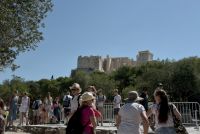 Unser Archivfoto (© Eurokinissi) zeigt die Athener Akropolis, die wegen der Hitzewelle in der Mittagszeit ebenfalls geschlossen bleibt.
