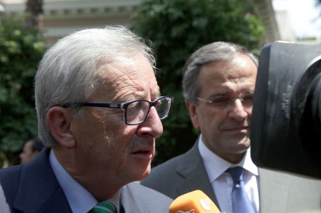 Juncker zu Arbeitsessen mit Samaras wieder in Griechenland