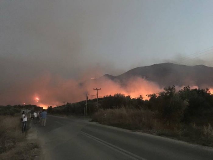 Waldbrände bedrohten Häuser in der Mani