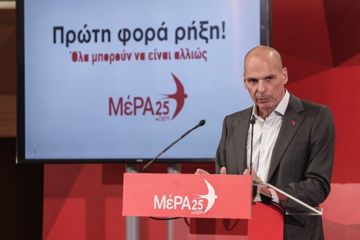 Unser Archivfoto (© Eurokinissi) zeigt den Vorsitzenden der Partei MeRA25 Janis Varoufakis.