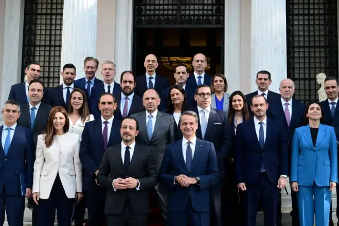 Unser Foto (© Eurokinissi) entstand am Mittwoch (© Eurokinissi) während der Griechisch-zyprischen Regierungskonferenz.