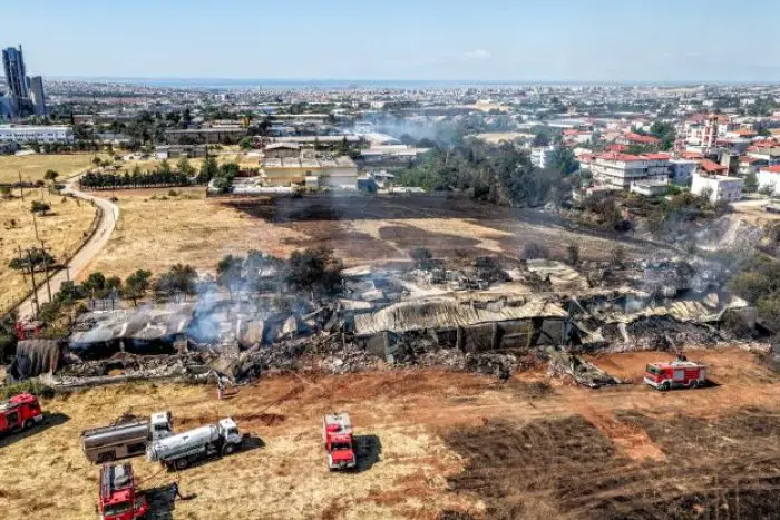 Luftaufnahme von dem Brand in Oreokastro, Thessaloniki (Foto: © Eurokinissi)