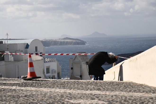 Unser Archivfoto (© Eurokinissi) entstand auf der Insel Santorini.