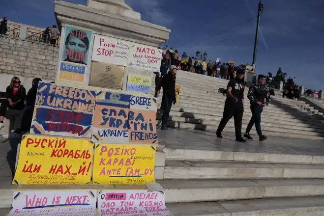 Unser Foto (© Eurokinissi) entstand am Syntagma-Platz in Athen.
