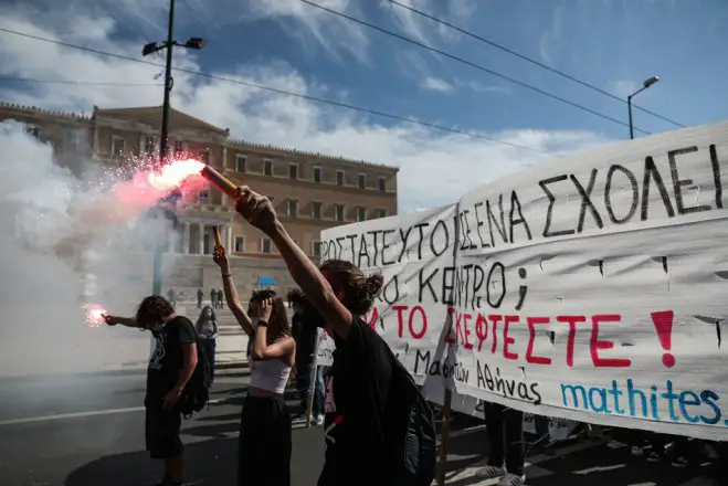 Unsere Fotos (© Eurokinissi) entstanden am Montag (11.10) in Athen.