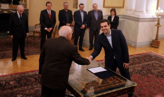 Tsipras als Ministerpräsident Griechenlands vereidigt