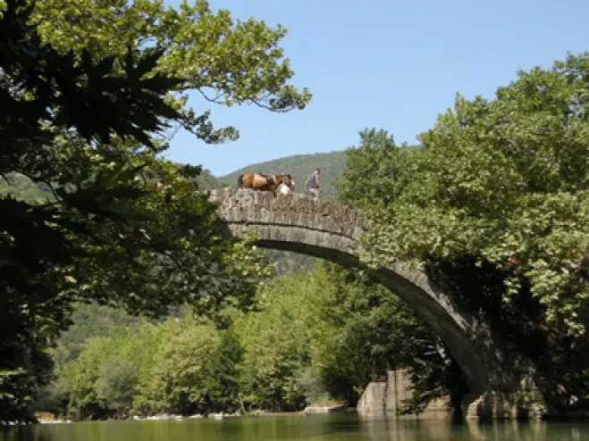 Der Aoos-Fluss bei Konica (© Griechenland Zeitung / Robert Stadler) 