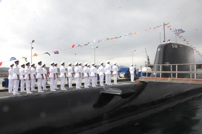 Griechenland lässt ein neues U-Boot vom Stapel laufen