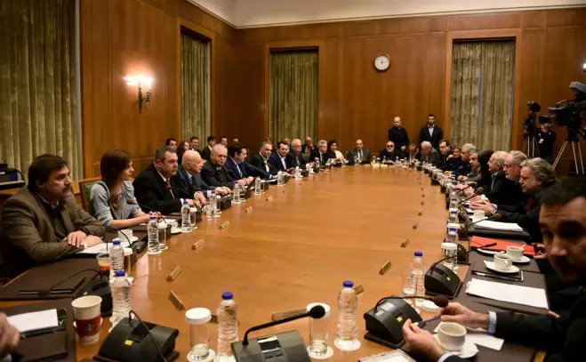 Unsere Fotos (© Eurokinissi) entstanden während der Sitzung des Ministerrates am 8. Januar 2018 unter Vorsitz von Ministerpräsident Alexis Tsipras.