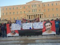 Kundgebung gegen die Regierungspolitik vor dem Parlament 