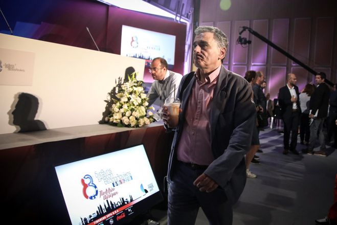 Unser Archivfoto (© Eurokinissi) zeigt den griechischen Finanzminister Tsakalotos im Rahmen der Internationalen Messe Thessaloniki.