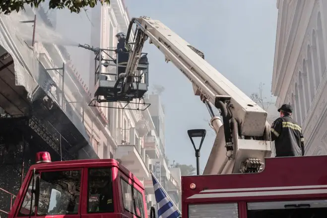 Unsere Fotos (© Eurokinissi) entstanden am Montag (24.4.) in Athen.